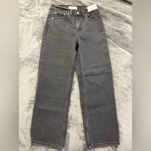Abercrombie & Fitch Black Straight Denim Jeans | Size 25/0 | Short